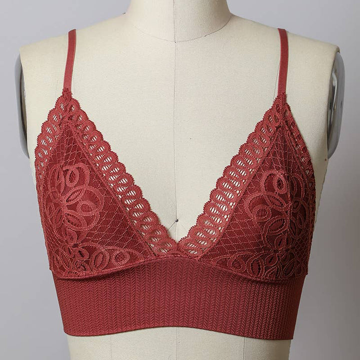 Mocha Lace Longline Seamless Bralette