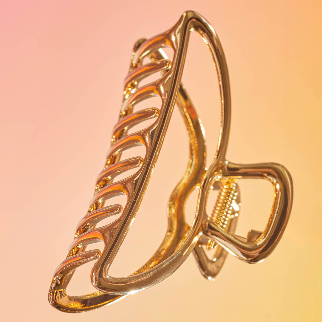 Open Claw Clip- Gold