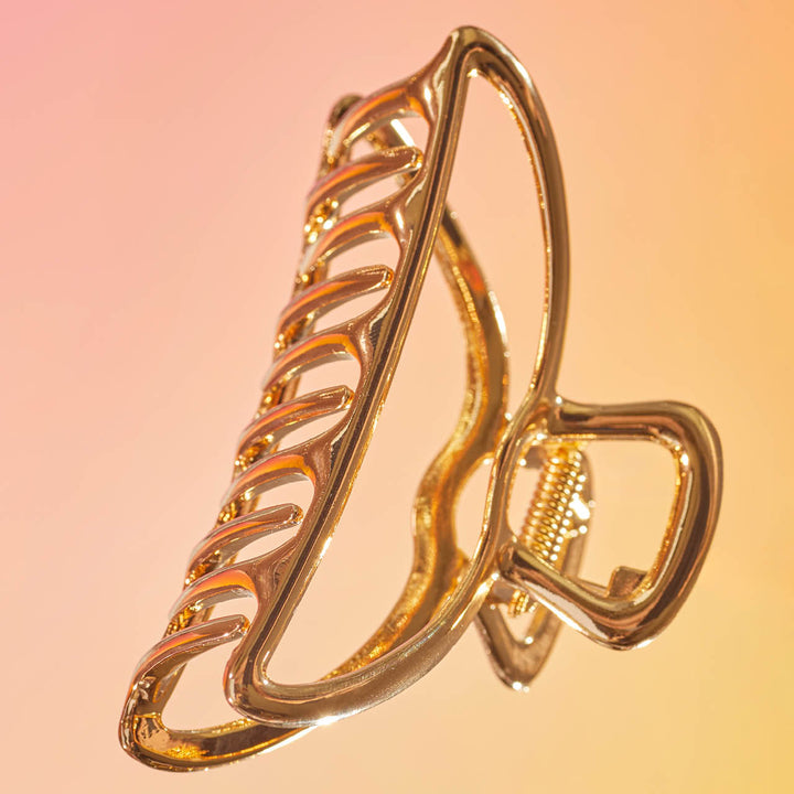 Open Claw Clip- Gold