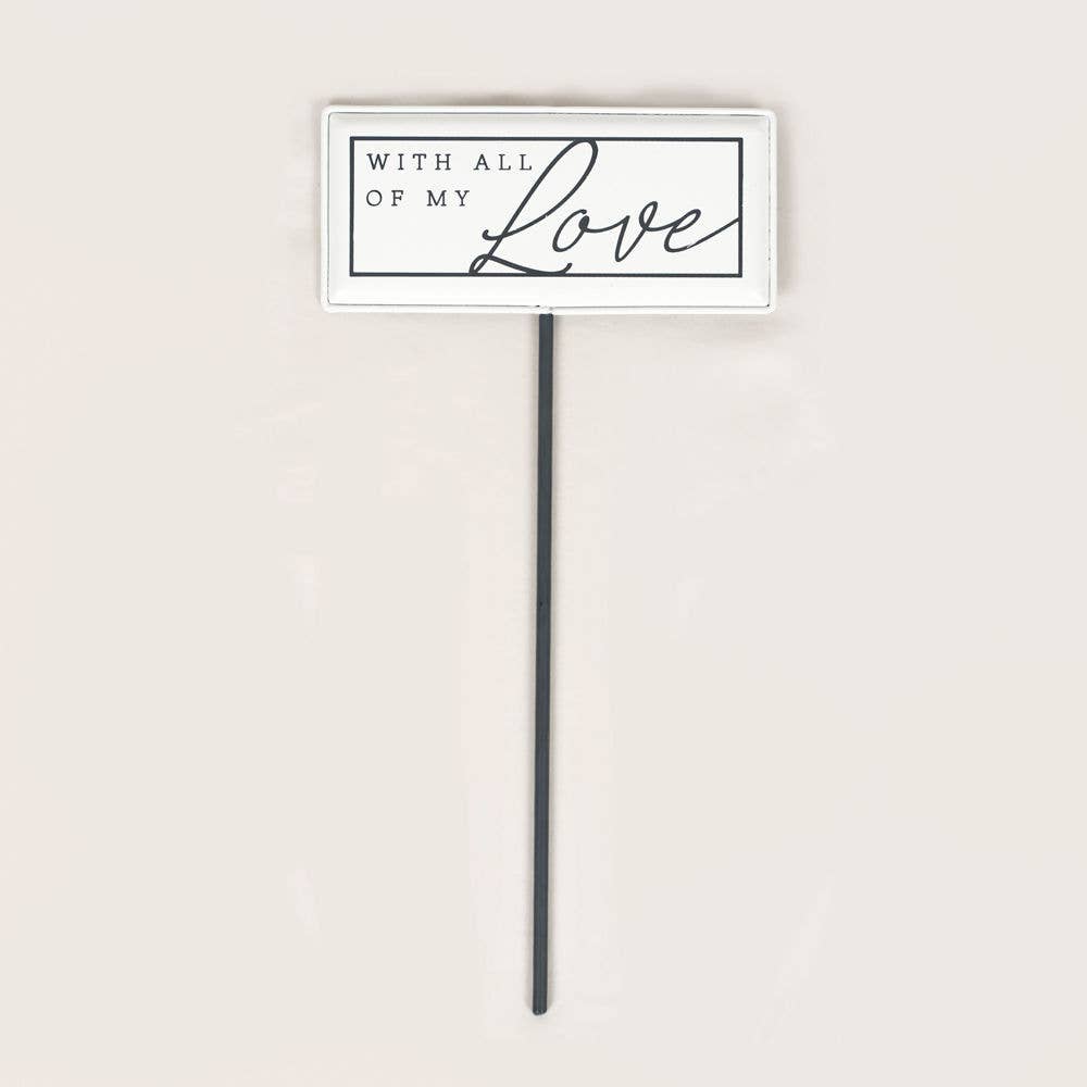 With All Of My Love Enamel Floral Pick