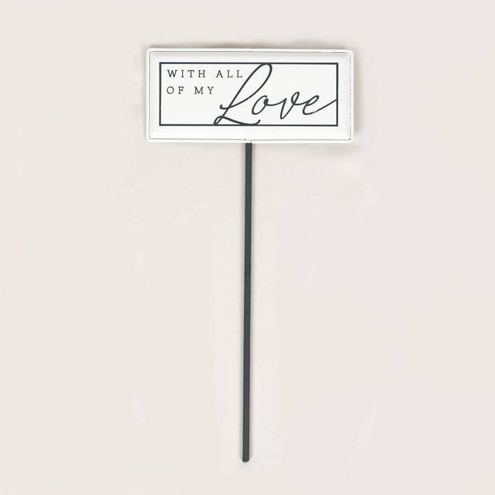 With All Of My Love Enamel Floral Pick