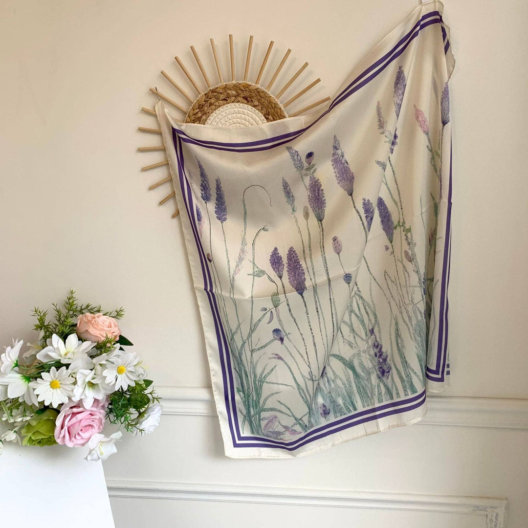 Colorful Print Square Scarf