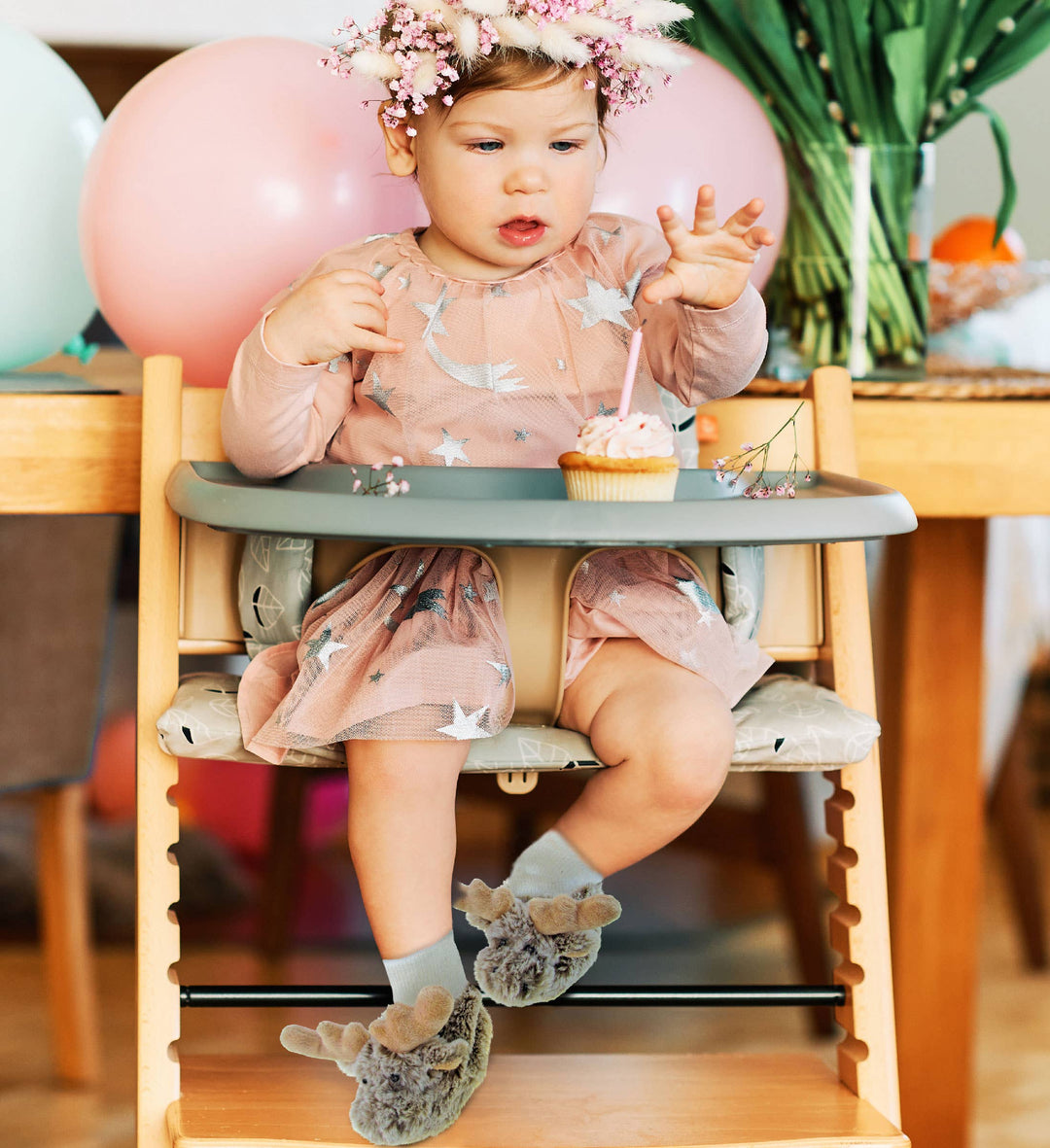 Super Soft Plush Baby Moose Shoes