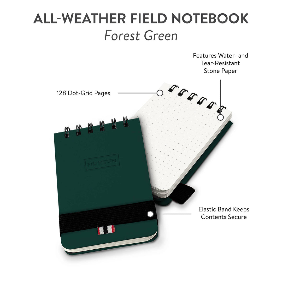 Hunter All-Weather Field Book in Forest Green