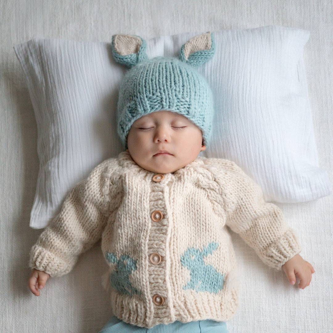 Bunny Cardigan Surf Blue