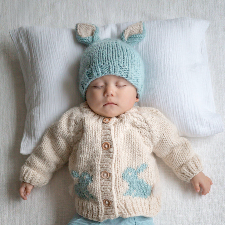 Bunny Cardigan Surf Blue