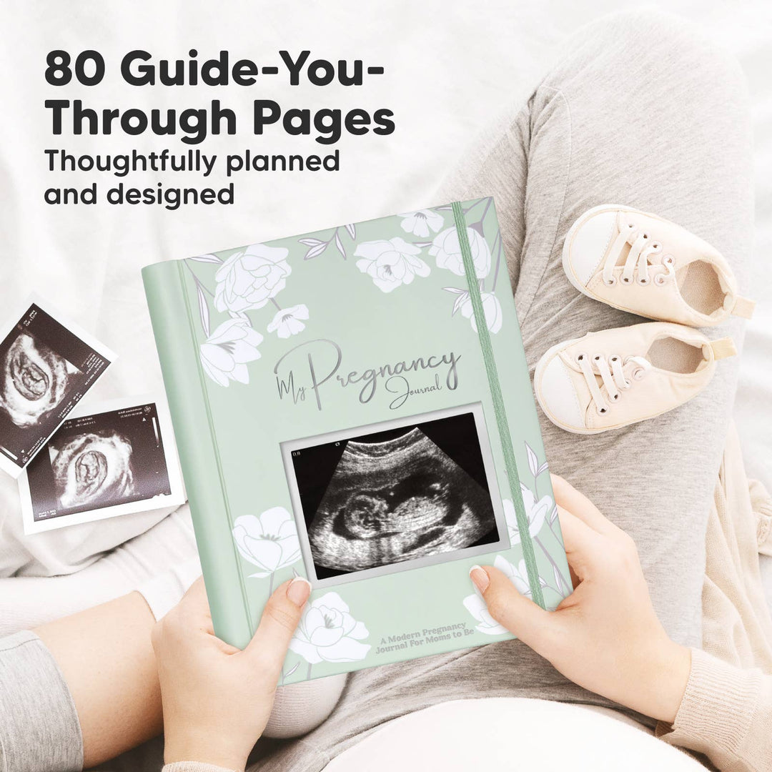 Blossom Pregnancy Journal Book for First Time Mom (Sage)