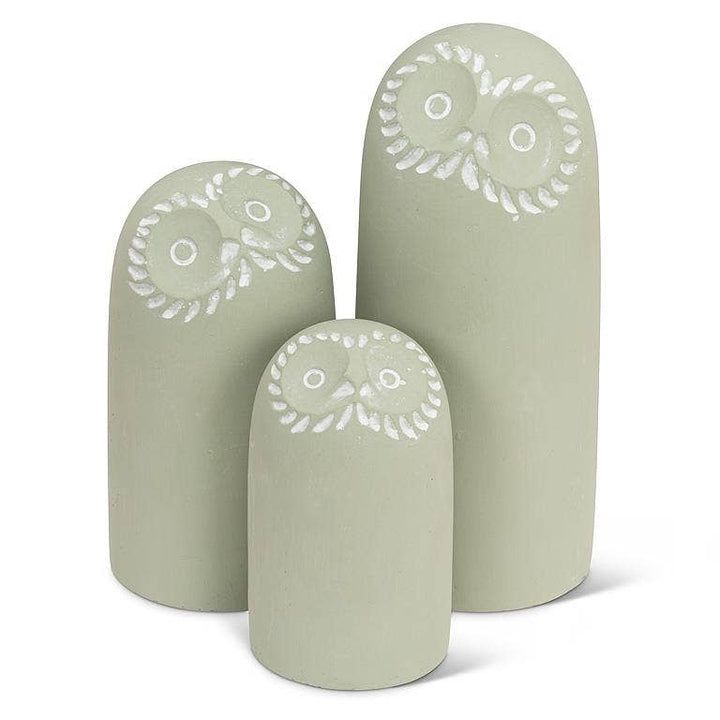 Pale Green Modern Owl - 3 Sizes