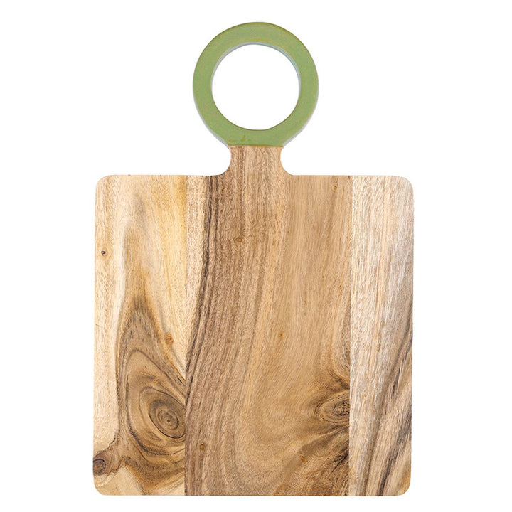 Wood Board with Sage Enamel Handle