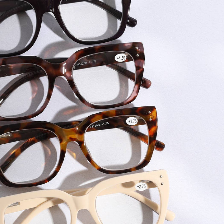Wide Frame Glitter Edged Reading Glasses
