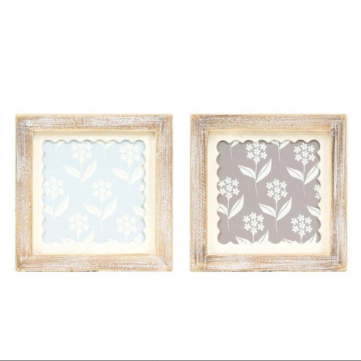 Two Sided Scallop Flower Wall Art