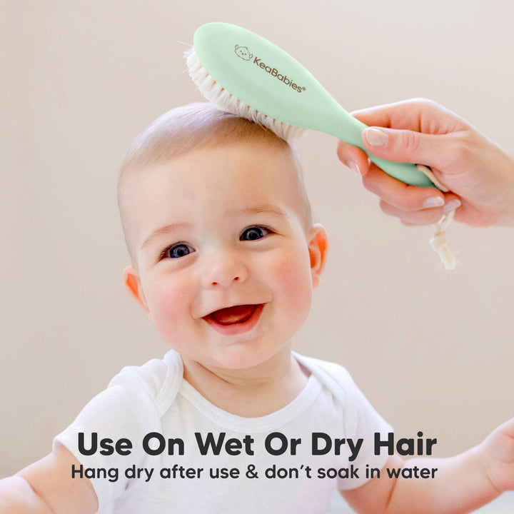 KeaBabies Baby Hair Brush - Sage