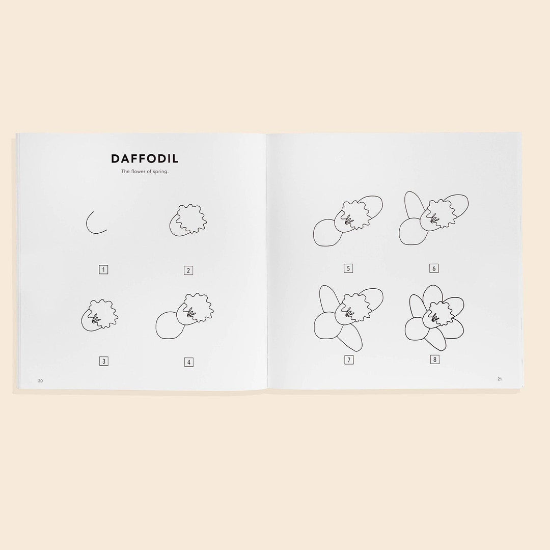 Modern Flowers: A How to Draw Book for Kids