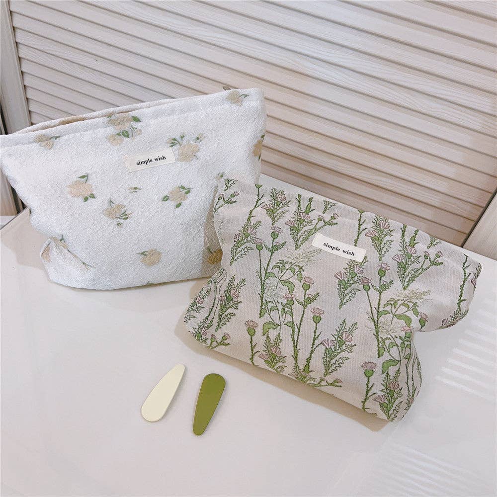 Fresh Floral Travel Cosmetic Bag