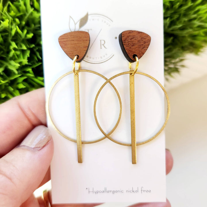Isla Gold Hoop and Bar Earrings