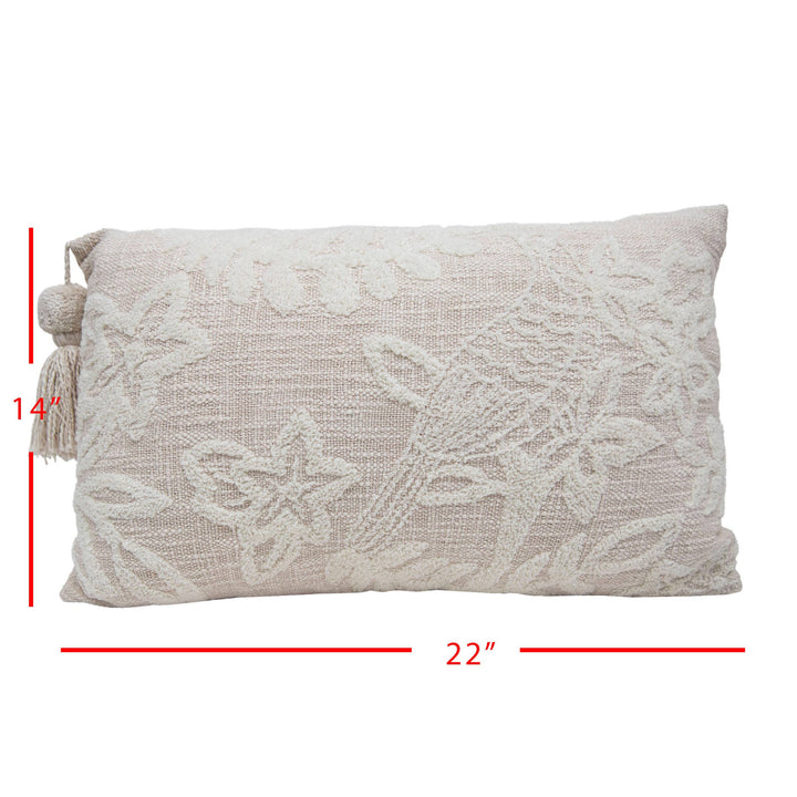 Hand Woven Floral Bird Pillow