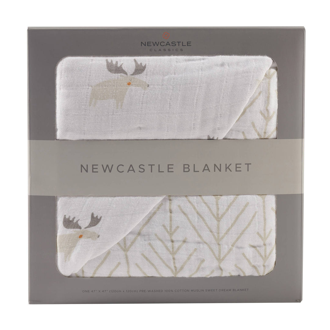 Mister Moose and Forest Arrow Cotton Newcastle Blanket