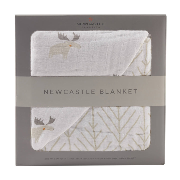 Mister Moose and Forest Arrow Cotton Newcastle Blanket