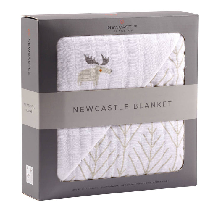 Mister Moose and Forest Arrow Cotton Newcastle Blanket