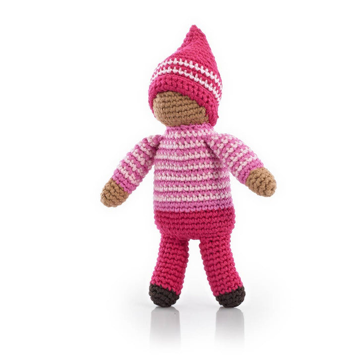 Handmade Waldorf Pixie Doll in Rose