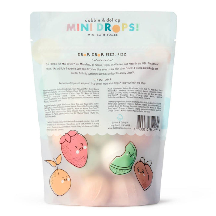 Mini Drops Bath Bombs - All-Natural Fresh Fruit