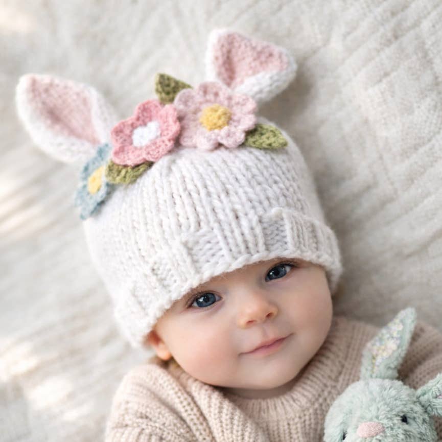 Flower Bunny Beanie