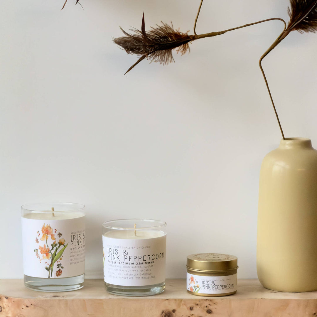 Iris & Pink Peppercorn Candle by Just Bee