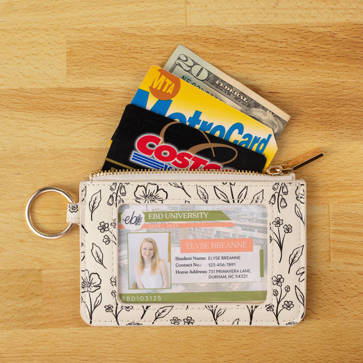 Sage Floral ID Holder/Coin Purse