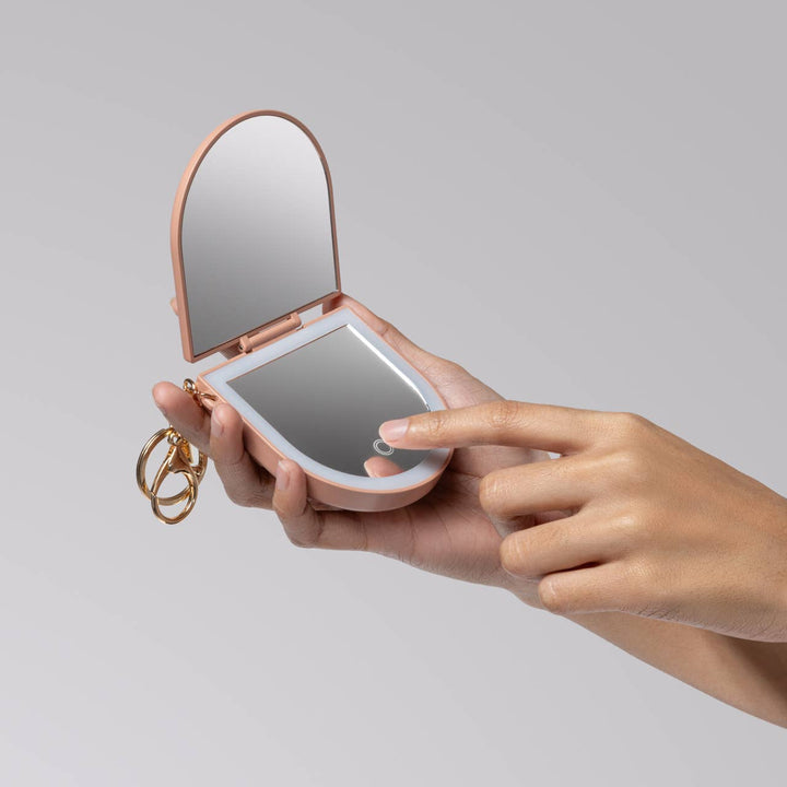 Terracotta Compact Mirror Keychain by Kitsch
