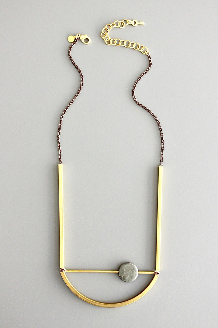 Brass and Jasper Necklace