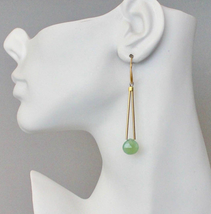 Green Onyx Drop Earrings