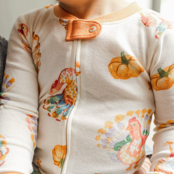 Turkey Day Organic Cotton Footed Sleeper