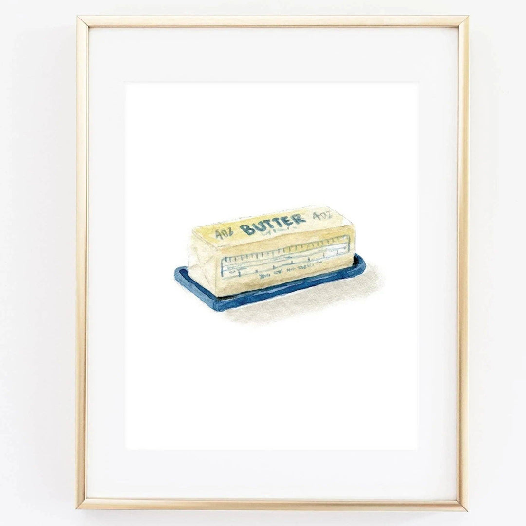 Butter Watercolor Wall Art Print