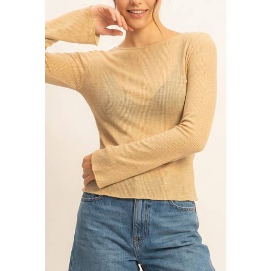 Ribbed Long Sleeve Top