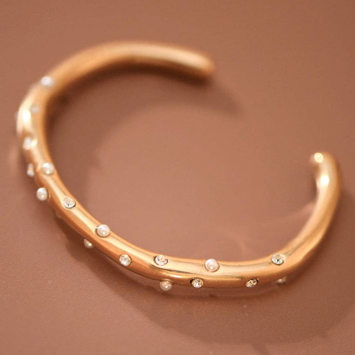 18K Gold PVD Plated Waterproof Stainless Steel Cuff