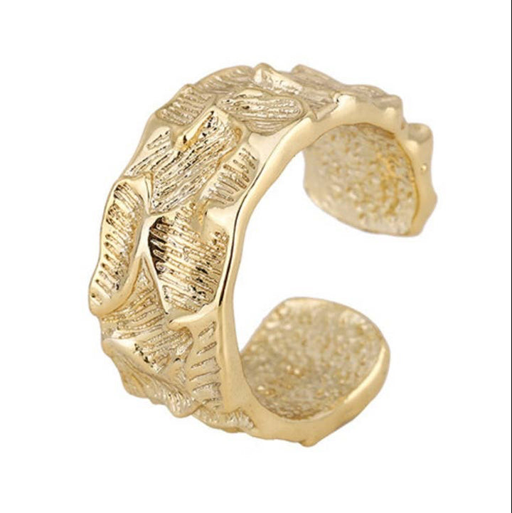 Textured Gold Open Ring