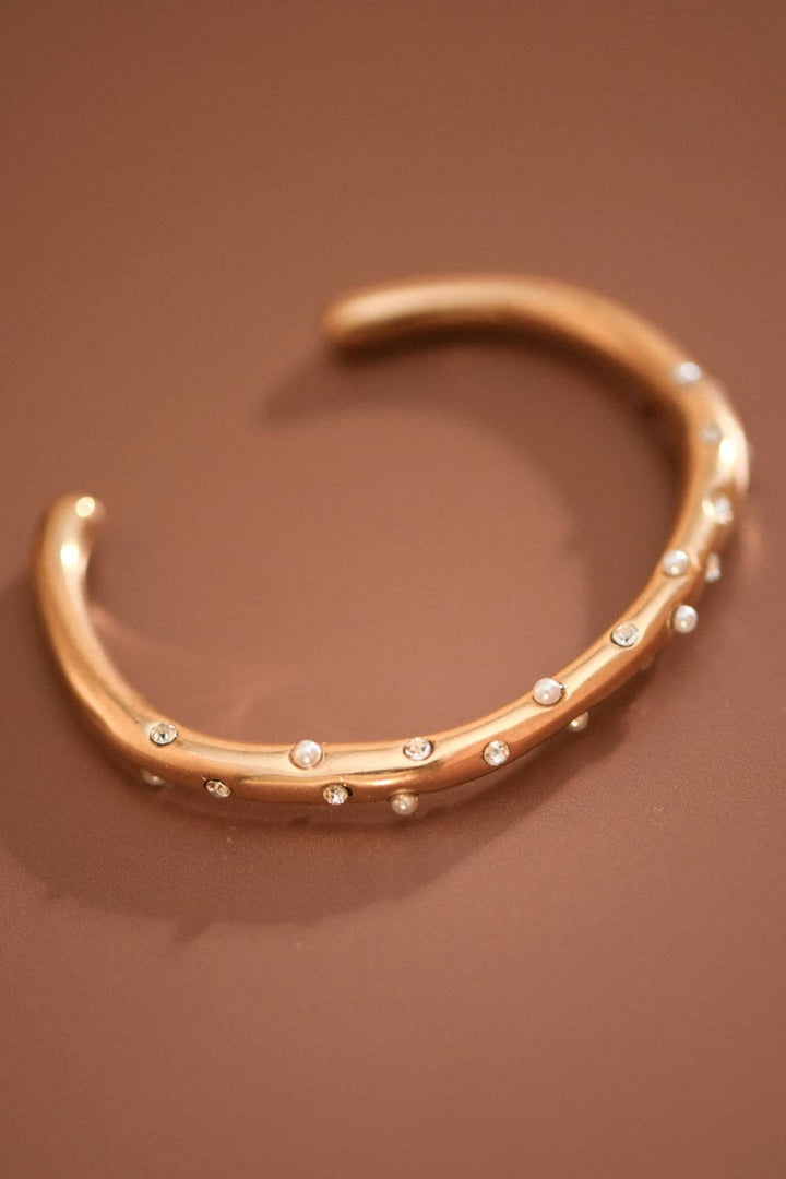18K Gold PVD Plated Waterproof Stainless Steel Cuff