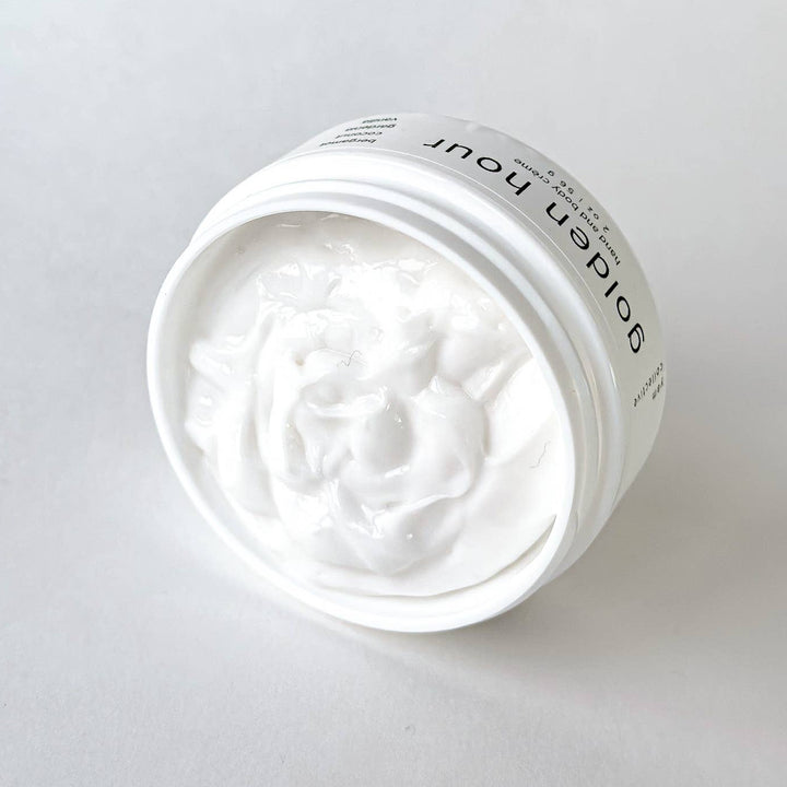 Golden Hour Hand + Body Creme: Mandarin, Gardenia, Musk