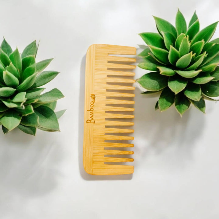 Bamboo Compact Wide Tooth Comb