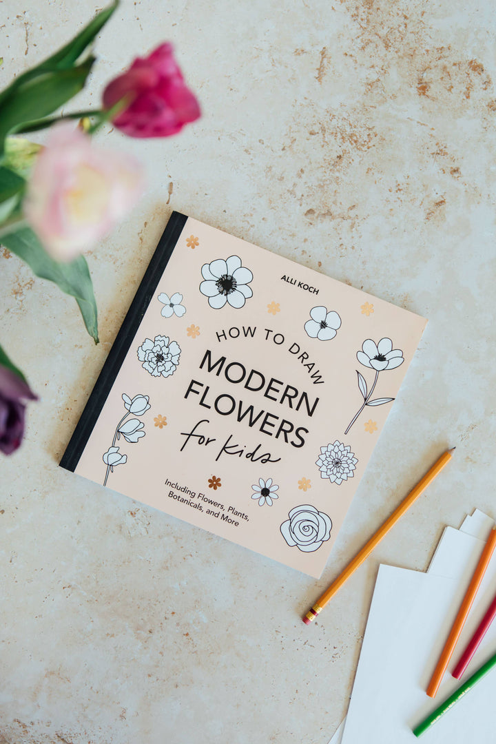 Modern Flowers: A How to Draw Book for Kids