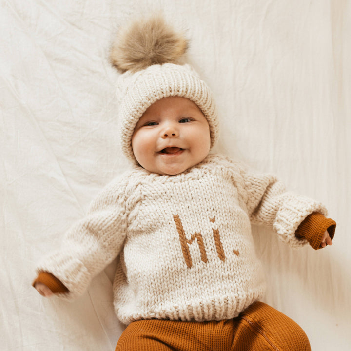 hi. Pecan Crew Neck Sweater