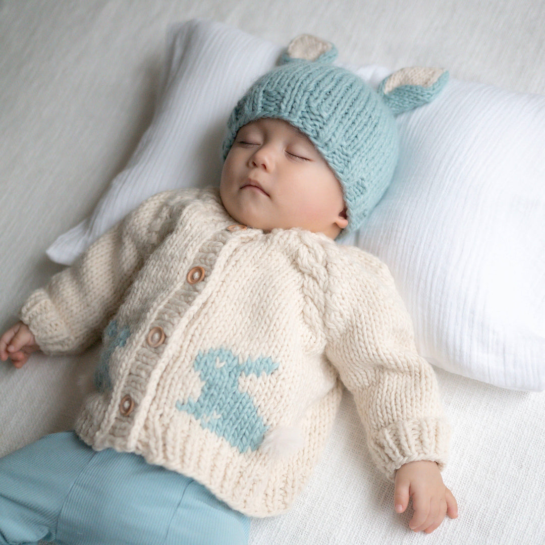 Bunny Cardigan Surf Blue