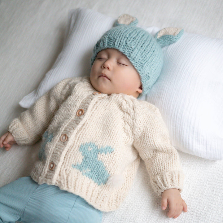 Bunny Cardigan Surf Blue