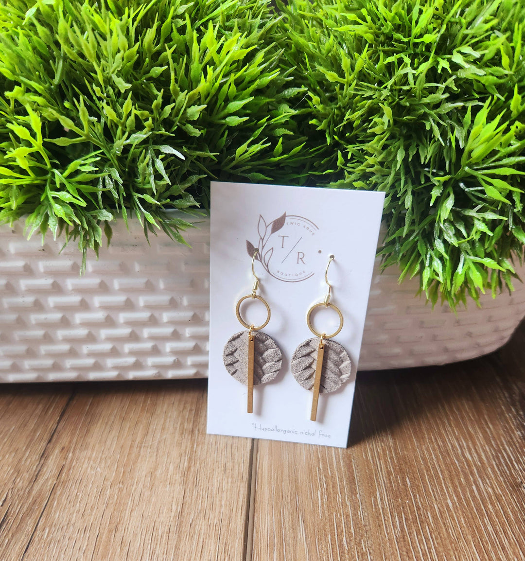 Mini-Jude Genuine Leather Earrings