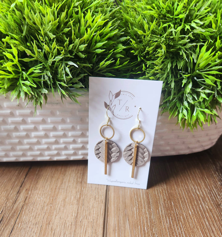 Mini-Jude Genuine Leather Earrings