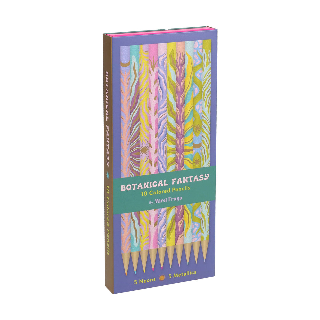 Botanical Fantasy: 10 Colored Pencils