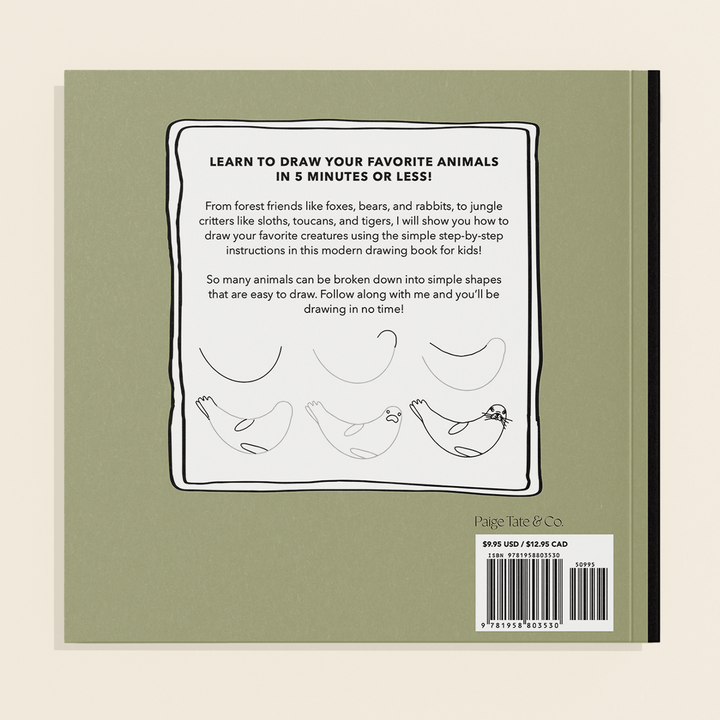 All The Animals: A How to Draw Travel Size Art Book for Kids