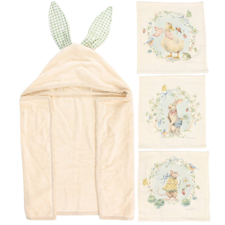Garden Friends Hooded Towel Set