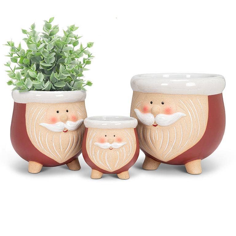 Medium Santa Planter on Legs-4.5"H
