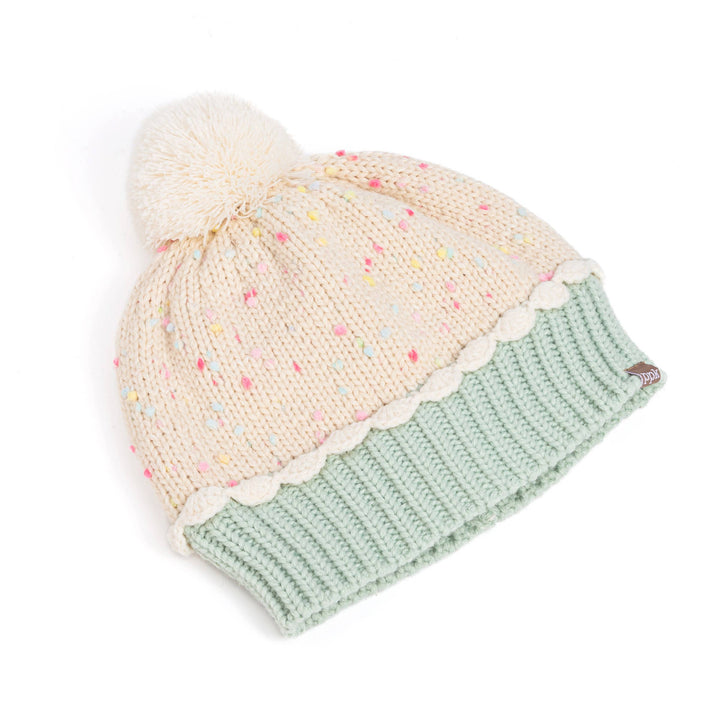 Pastel Cupcake Knit Winter Hat in Mint Green